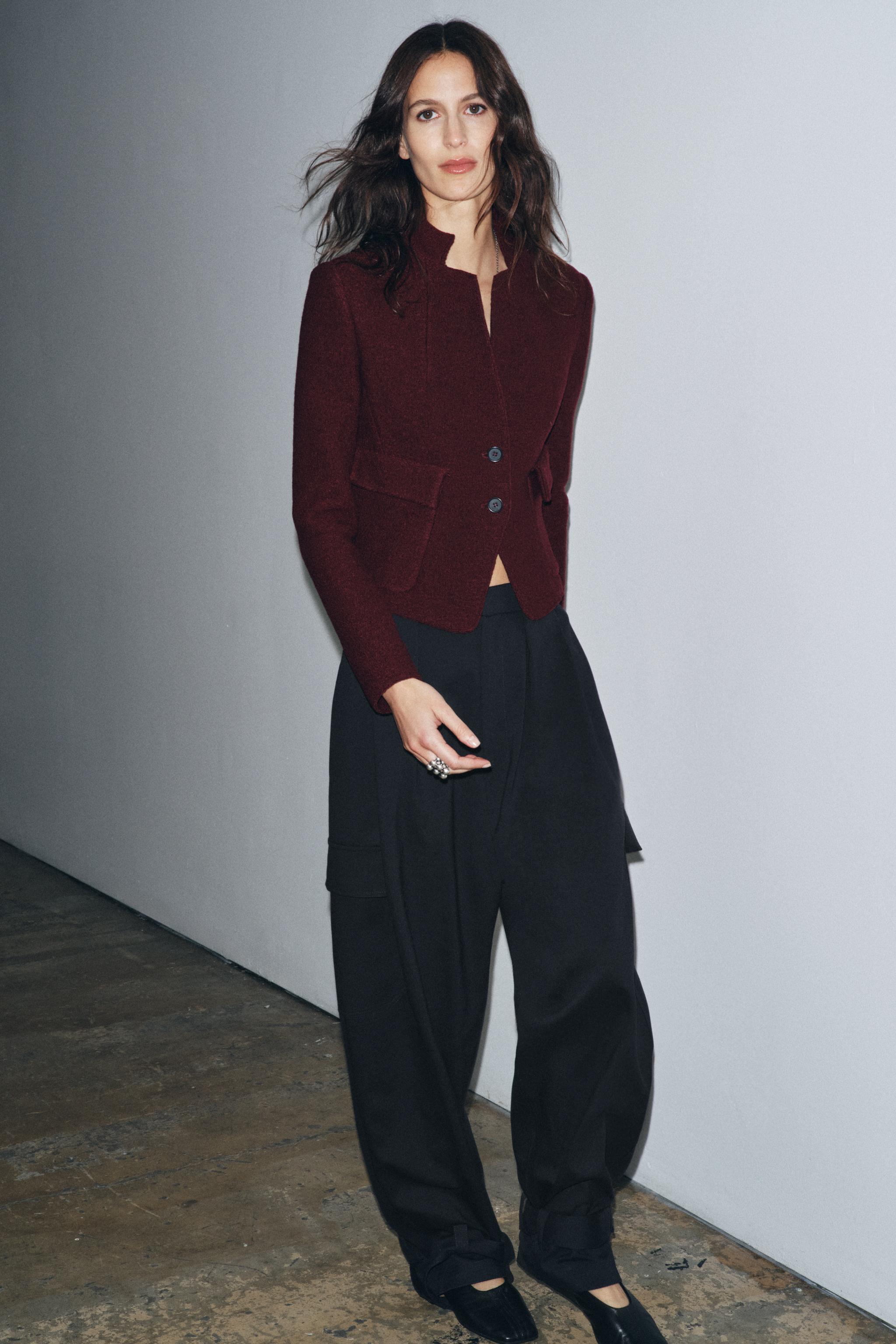 VESTE BOUCLÉE CINTREE LAINE ZW COLLECTION